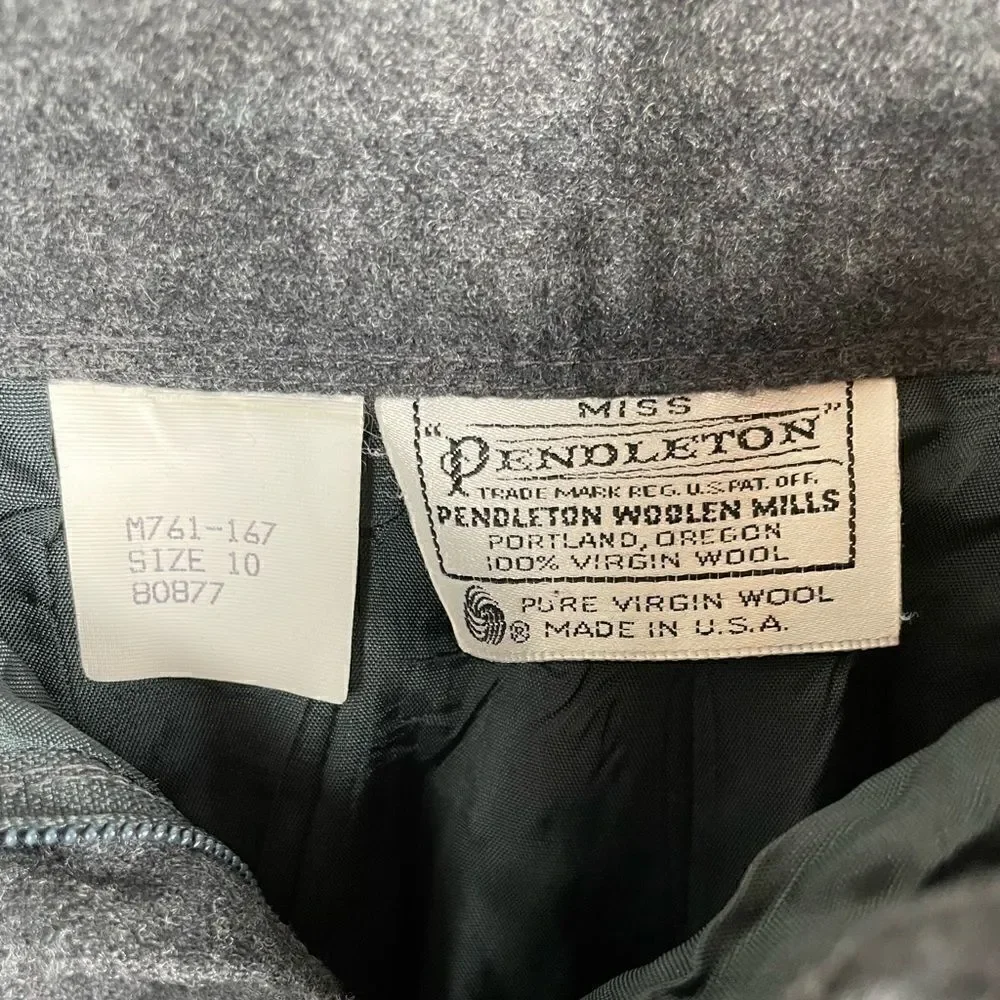 Miss Pendleton Gray Wool Slack Pants Size 10 EUC